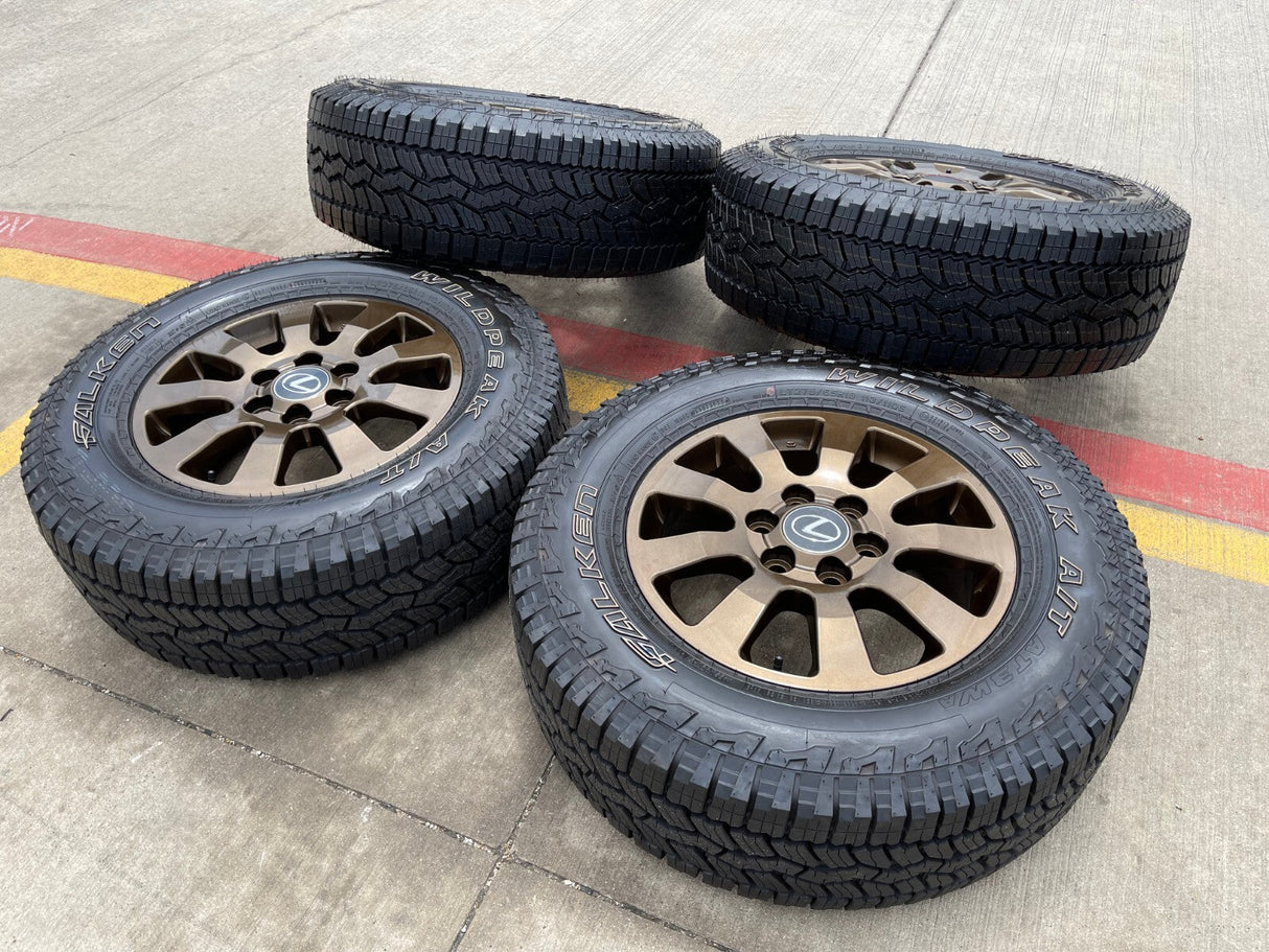 18" Toyota Land Cruiser OEM TRD wheels rims 95952 Tundra Sequoia BRONZE Texas Truck Tire