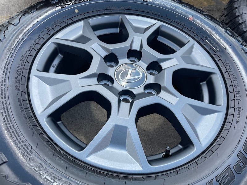 18" Lexus GX550 OEM 10544 wheels rims Land Cruiser Tundra Sequoia NEW FALKEN AT3 Texas Truck Tire