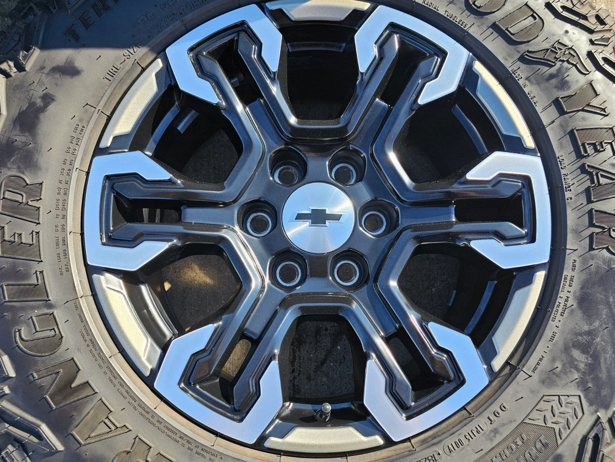 18" Chevy Silverado ZR2 Tahoe TRAIL BOSS Sierra OEM 95415 wheels rims GOODYEAR Texas Truck Tire