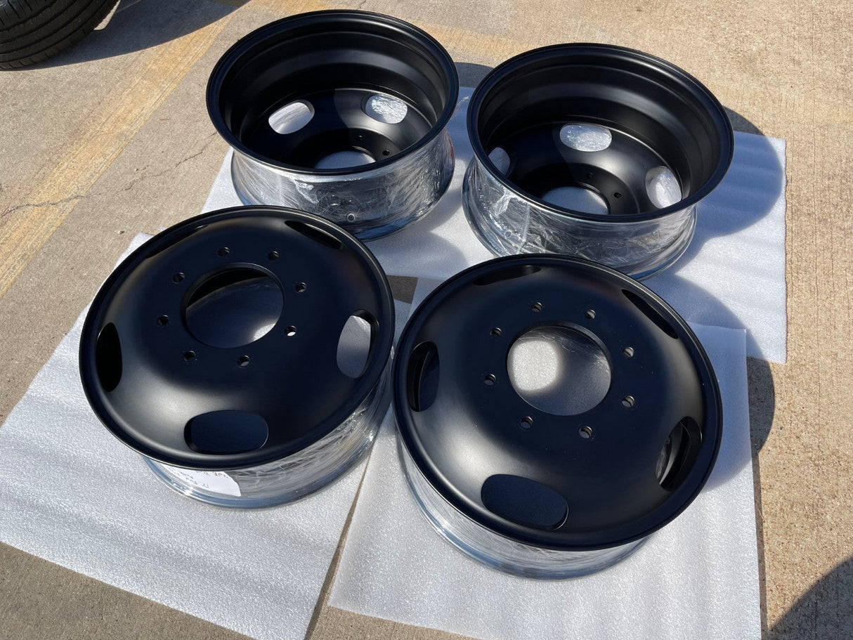 17" Ford F-350 Dually OEM 3618 3619 black rims wheels NEW Texas Truck Tire