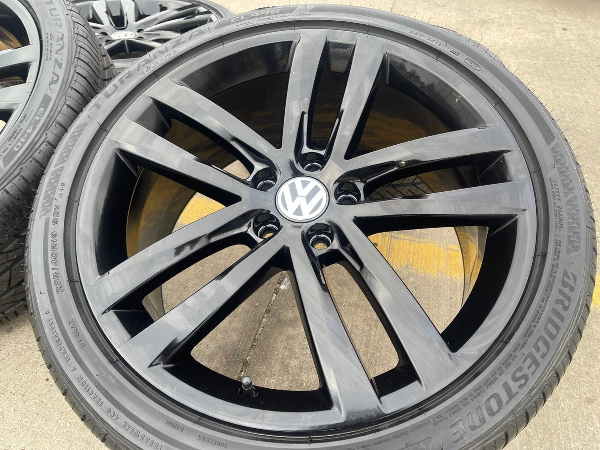 19" VW Passat Golf GTI Jetta OEM Salvador black wheels rims 70002 tires Texas Truck Tire