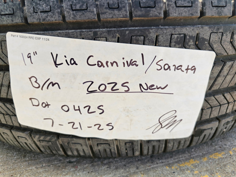 19" Kia Carnival Sorento OEM wheels rims Sonata Stinger K4 K5 2025 2026 NEW Texas Truck Tire