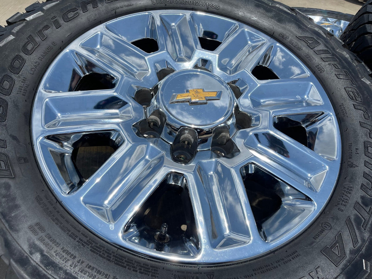 20" Chevy Silverado High Country LTZ 2500 3500 OEM 14124 wheels rims BFG KO3 A/T Texas Truck Tire