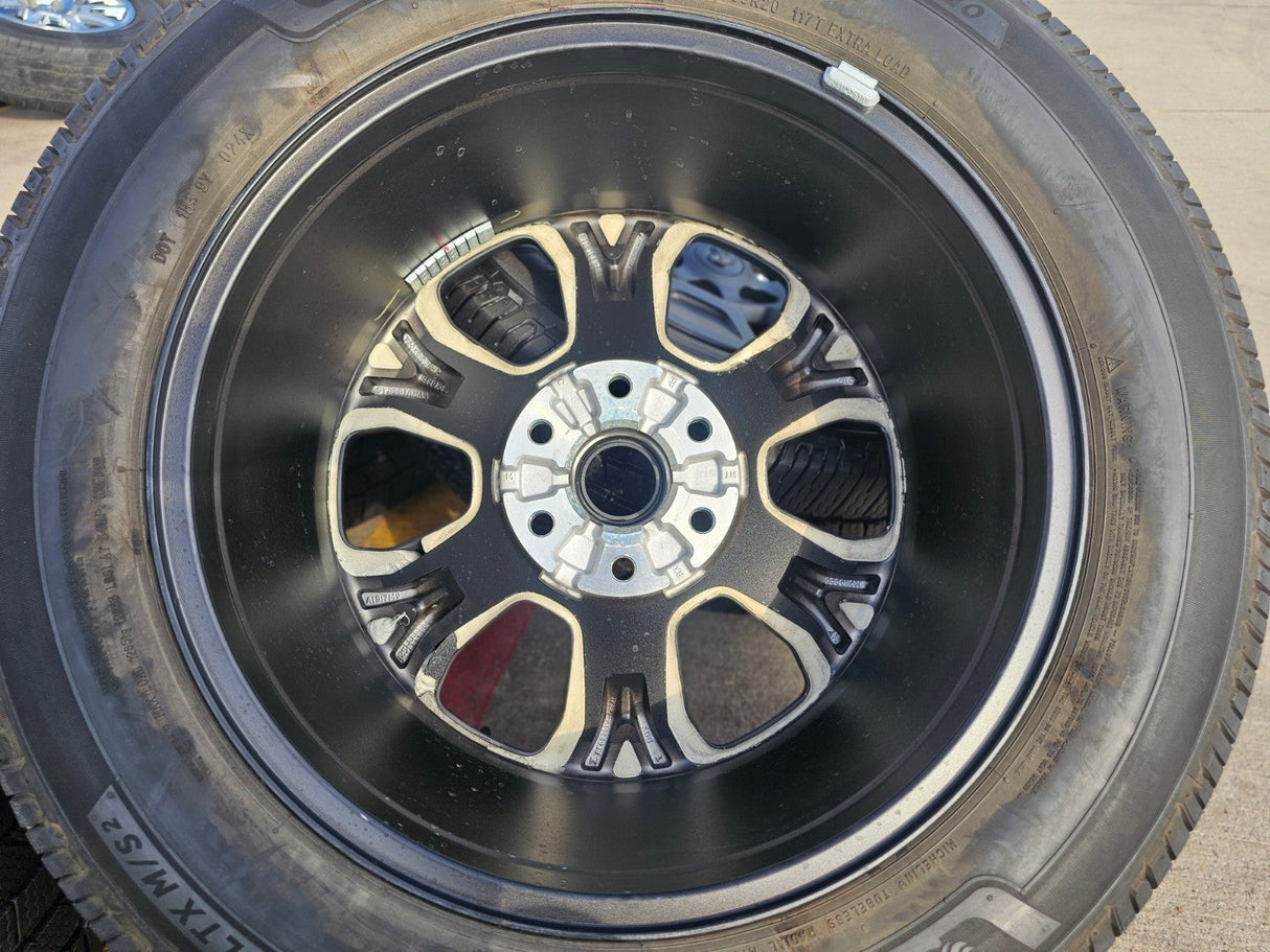 20" Dodge Ram 1500 OEM Laramie Black 2680 wheels rims 2024 2025 2026 MICHELIN Texas Truck Tire