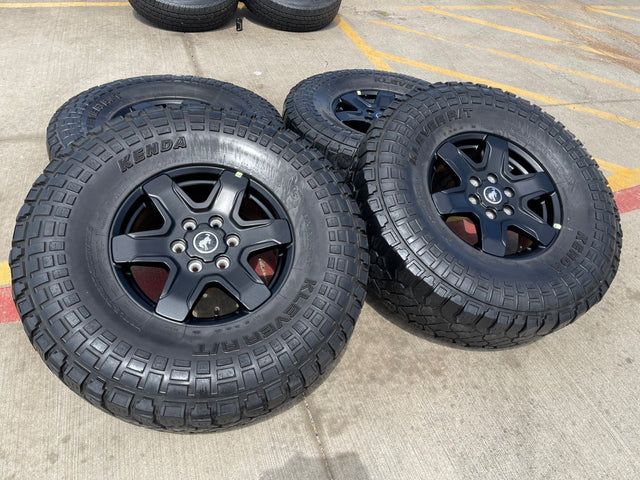 17" Ford Bronco wheels rims 95292 10383 SASQUATCH Ranger tires KENDA 37" Texas Truck Tire