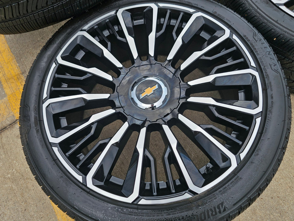 24" Chevy Tahoe Suburban Silverado OEM High Country wheels rims 2025 2026 NEW Texas Truck Tire
