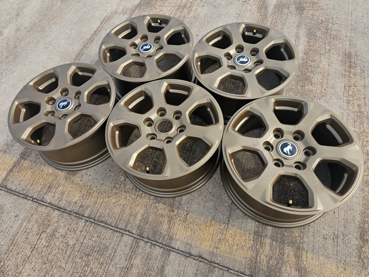(5) 17" Ford Bronco wheels rims 10384 OEM Ranger BRONZE 2023 2024 2025 2026 NEW Texas Truck Tire