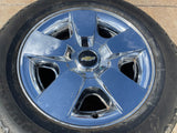 20" Chevy Silverado Tahoe Suburban chrome OEM 5417 wheel rim tire Texas Truck Tire