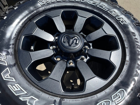17" Ram 2500 3500 Laramie Power Wagon OEM wheels rims 2599 tires 2024 2025 NEW Texas Truck Tire