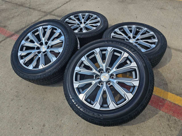 22" Chevy Tahoe Silverado Suburban OEM wheels rims 2025 2026 NEW MICHELIN Texas Truck Tire