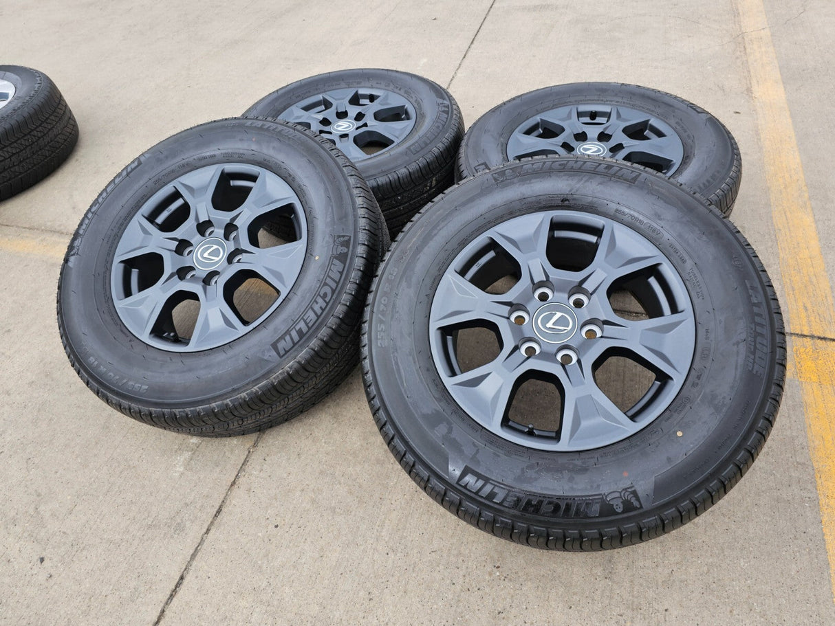 18" Lexus GX550 OEM 10544 wheels rims Land Cruiser Tundra Sequoia NEW MICHELIN Texas Truck Tire