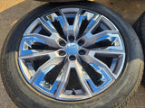 22" GMC Yukon Chevy Tahoe Escalade OEM chrome 95513 wheels rims BRIDGESTONE Texas Truck Tire