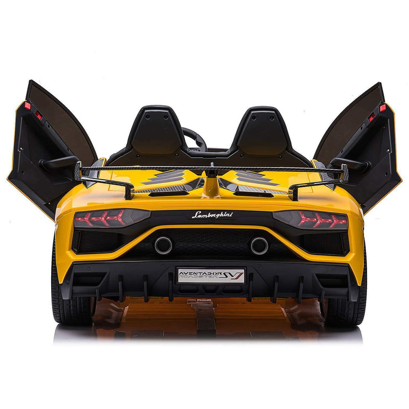 24V 2 SEATS AUTHENTIC LAMBORGHINI AVENTADOR SVJ CHILDREN'S RIDE-ON SPORTS VEHICLE, ILLUMINATION + REMOTE CONTROL