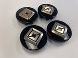 (4) Rivian R1T R1S OEM center caps black 2022 2023 2024 2025 2026 Texas Truck Tire