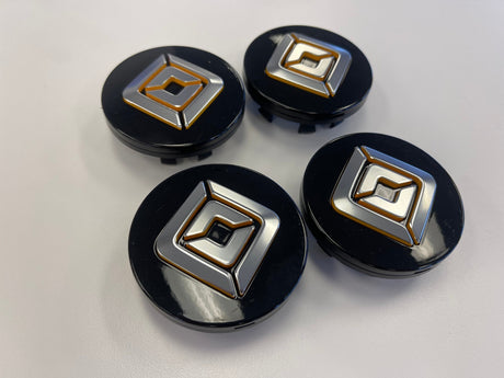(4) Rivian R1T R1S OEM center caps black 2022 2023 2024 2025 2026 Texas Truck Tire