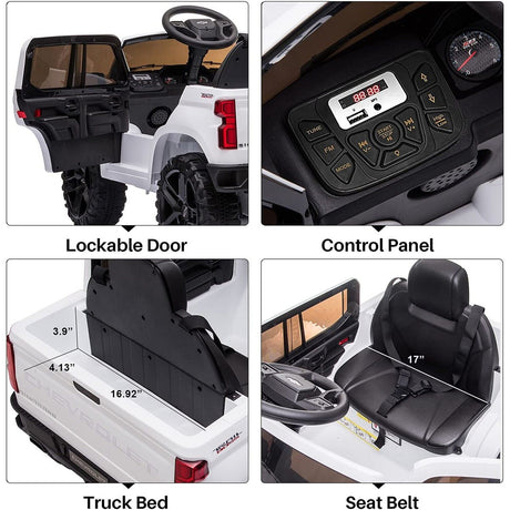 Chevrolet Silverado 12V Kids Electric Ride-On Truck for Boys and Girls