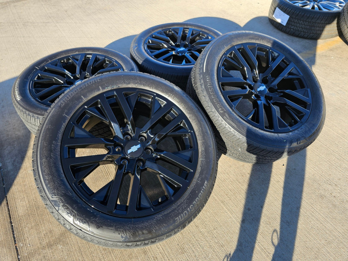 22" GMC Yukon Sierra OEM Chevy Silverado Tahoe 5903 wheels rims 2023 2024 2025 Texas Truck Tire