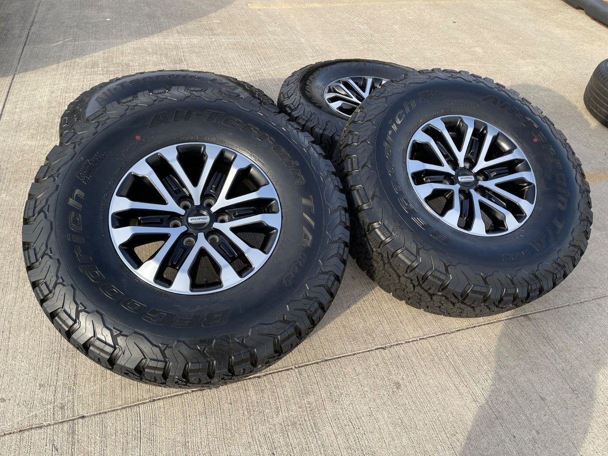 17" Ford F-150 Raptor OEM 96648 rims wheels tires BFG 37" NEW Texas Truck Tire