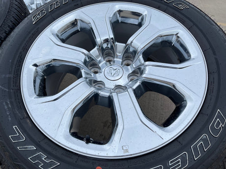 20" Dodge Ram 1500 OEM Laramie CHROME 2679 wheels rims 2023 2024 2025 2026 Texas Truck Tire