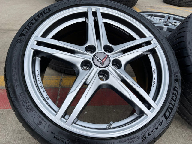19" + 20" Chevy Corvette Z06 C8 OEM FORGED wheels rims 2024 2025 2026 NEW Texas Truck Tire