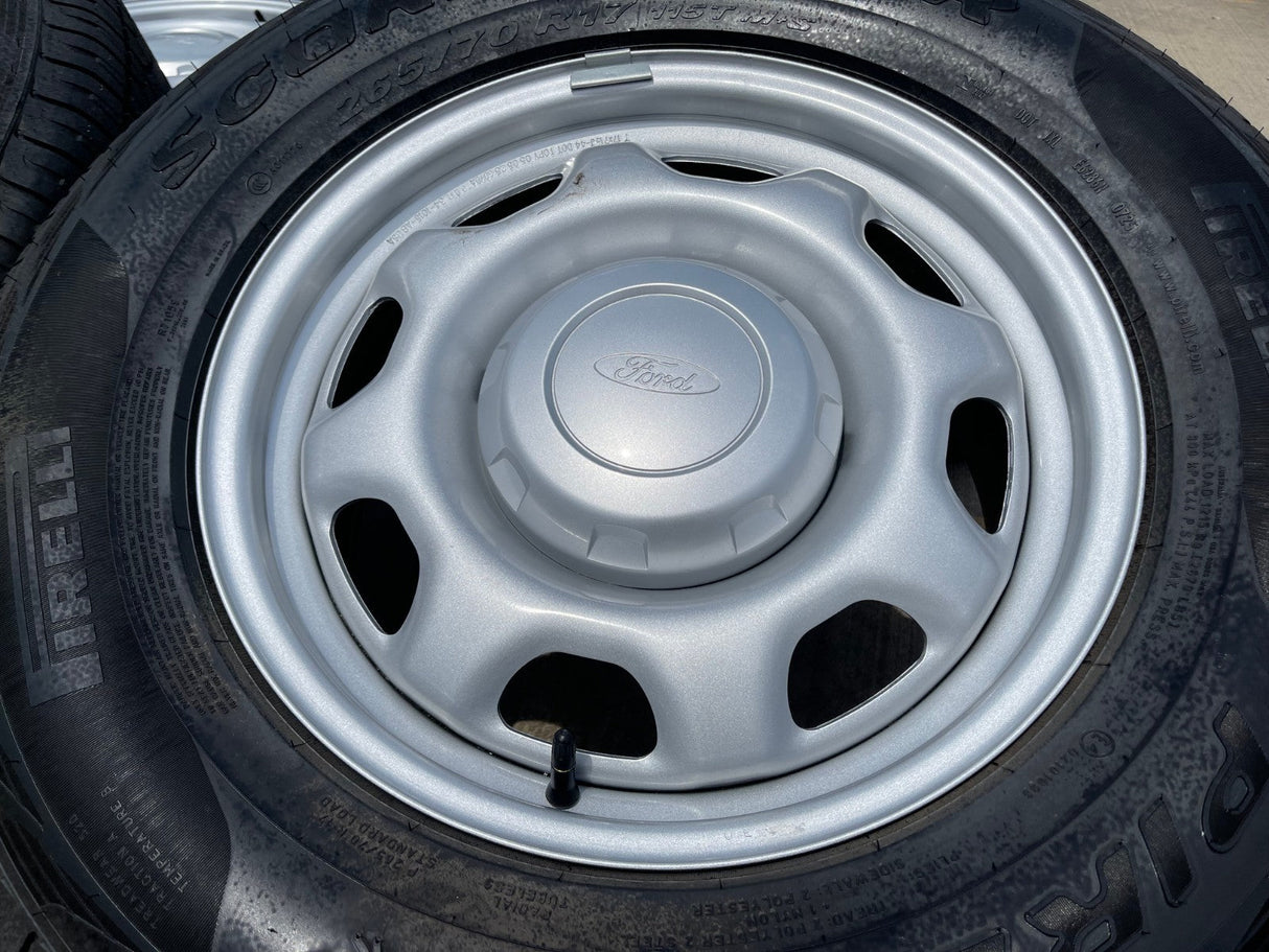 17" Ford F-150 OEM rims wheels 3857 tires steel 2024 2025 2026 PIRELLI A/T NEW Texas Truck Tire