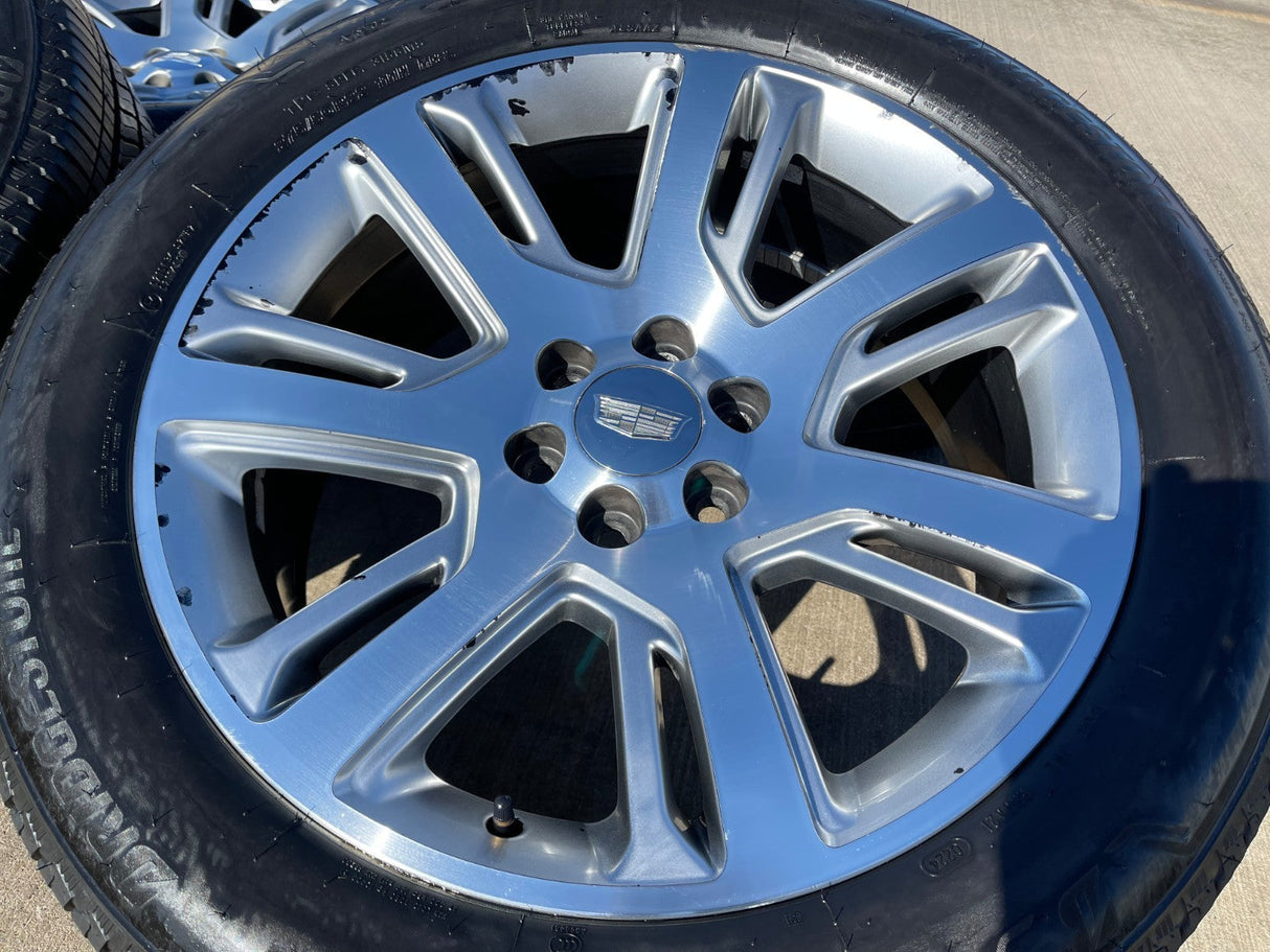 22" Cadillac Escalade Platinum OEM 4738 wheels rims tires BRIDGESTONE Texas Truck Tire