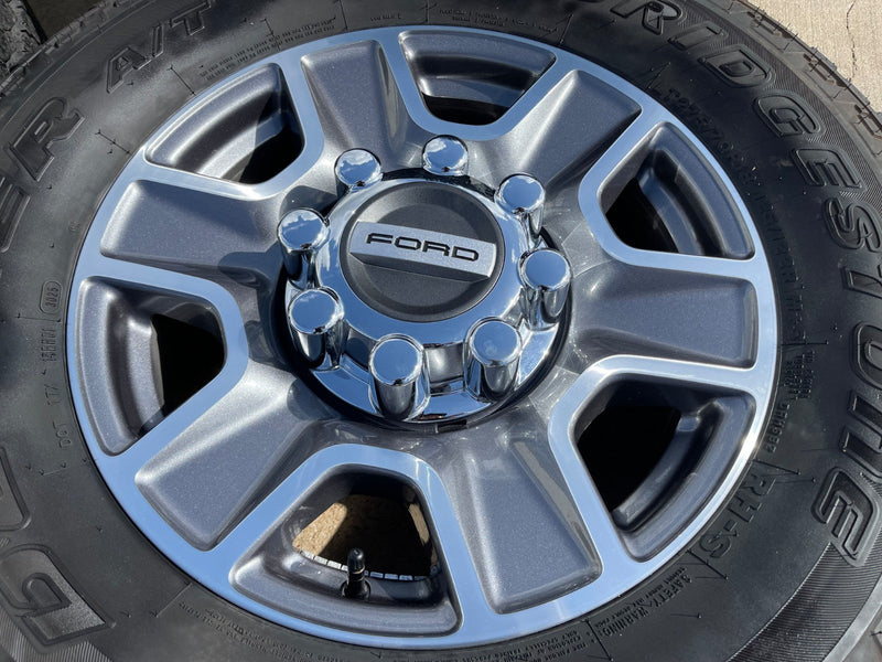 18" Ford F-250 F-350 Lariat FX-4 OEM wheels 10480 10298 tires BRIDGESTONE A/T Texas Truck Tire