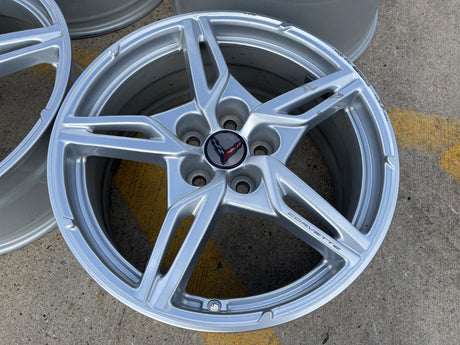 19" + 20" Chevy Corvette C8 OEM 14007 14008 wheels rims 2023 2024 2025 2026 Texas Truck Tire