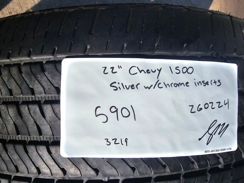 22" Chevy Silverado 1500 Tahoe Suburban OEM 5907 5901 spare wheel rim Texas Truck Tire