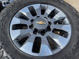 20" Chevy Silverado GMC Sierra AT4 2500 3500 OEM 5960 5947 wheels rims NITRO 35" Texas Truck Tire