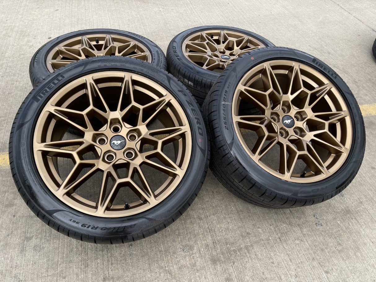 19" Ford Mustang GT Track Pack OEM 10600 10603 Bronze wheels rims 2025 2026 NEW Texas Truck Tire