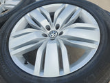 20" VW Atlas OEM wheels rims tires gray 70029 Audi Q7 Q8 2020 2021 2022 2023 Texas Truck Tire