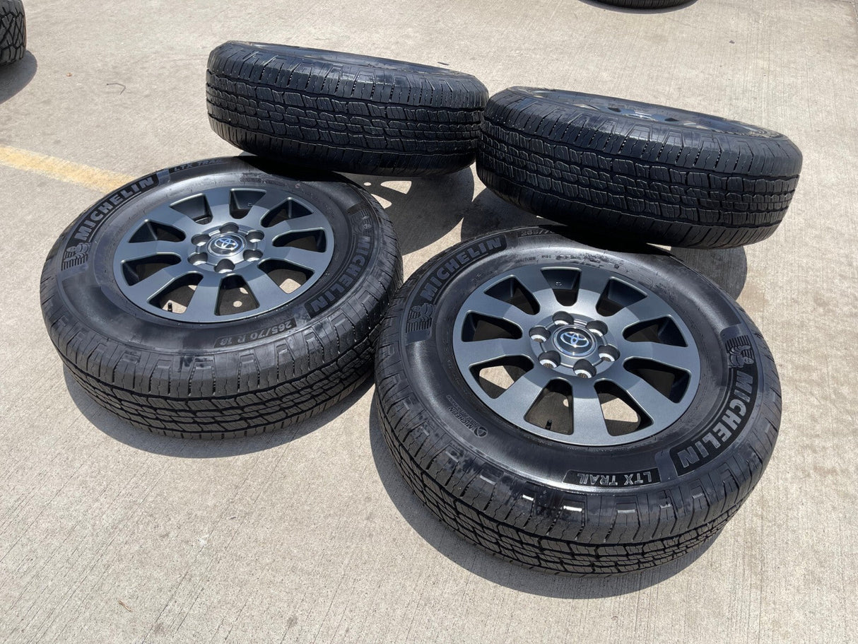 18" Toyota Land Cruiser OEM TRD wheels rims 95952 Tundra Sequoia MICHELIN Texas Truck Tire