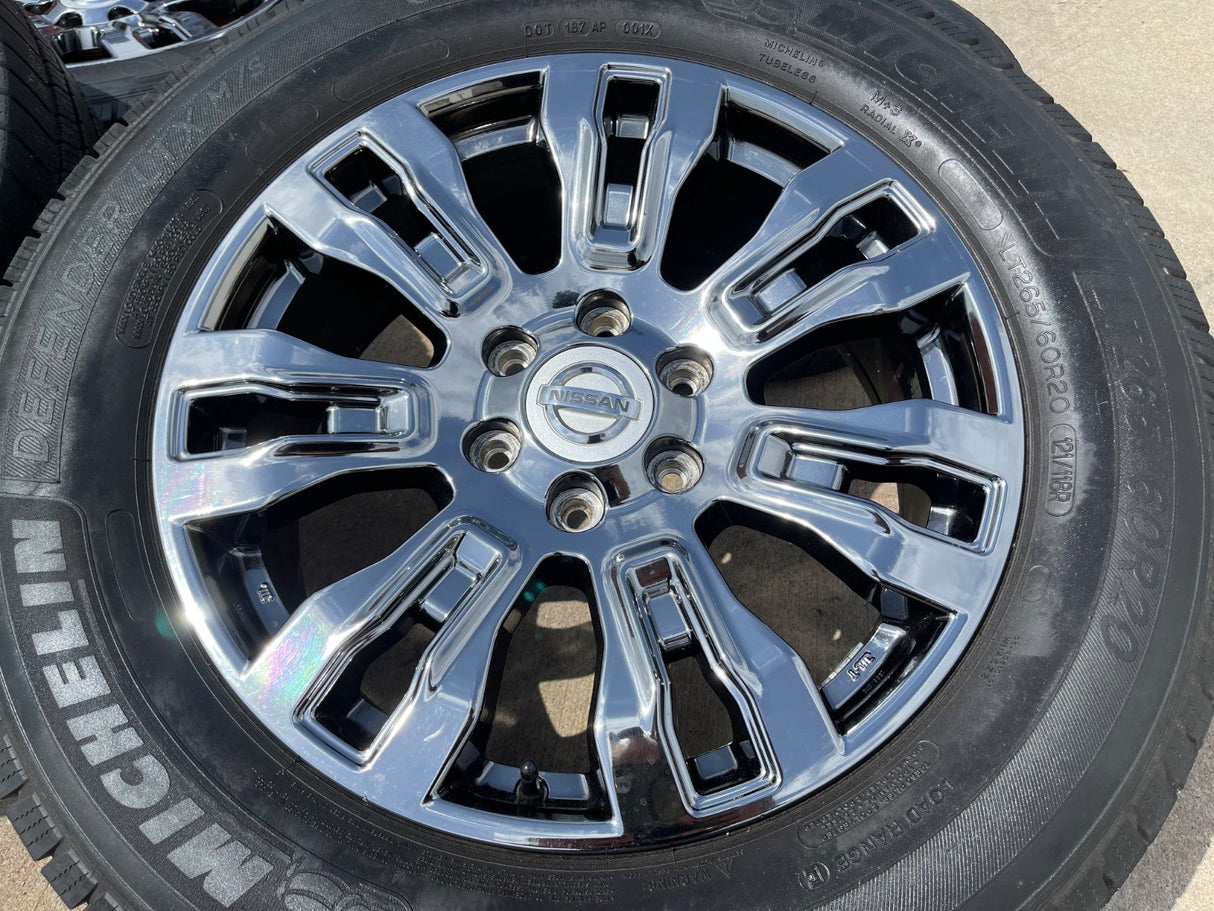20" Nissan Titan XD OEM 62728 wheels rims tires CHROME DISCOUNTED Texas Truck Tire