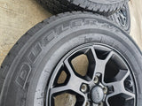 17" Jeep Wrangler Rubicon OEM 9218 wheels rims Gladiator tires DUELER A/T Texas Truck Tire