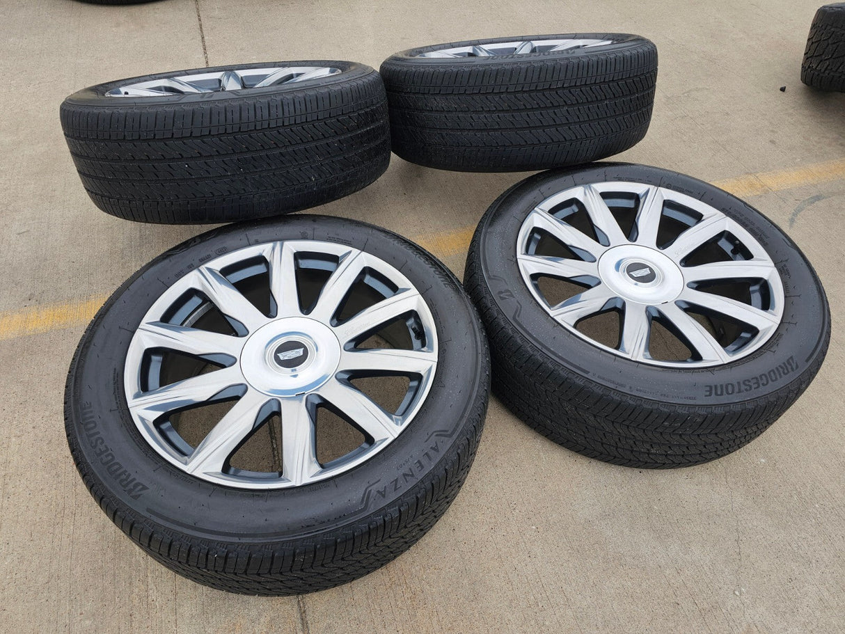 22" Cadillac Escalade Platinum OEM ORIGINAL 95078 wheels rims BRIDGESTONE Texas Truck Tire