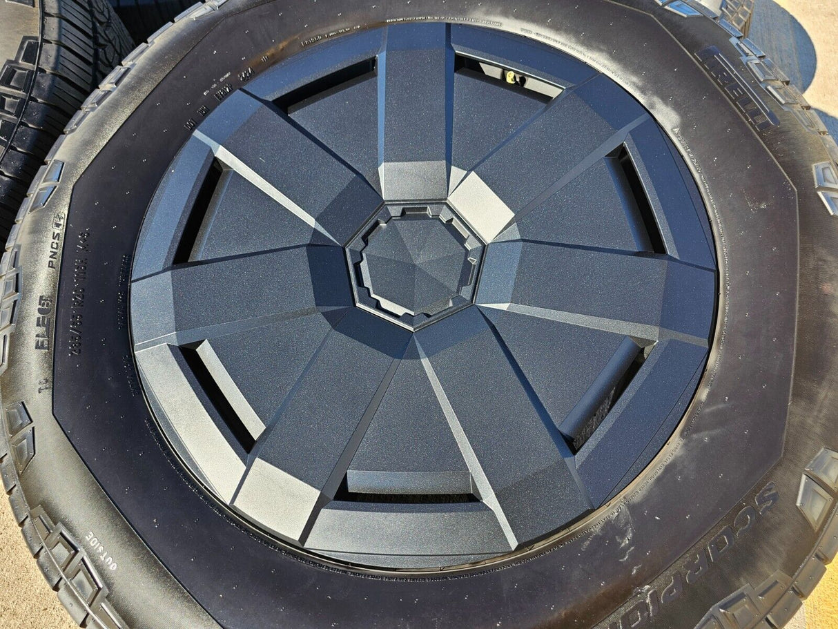 20" Tesla Cyber Truck OEM black wheels rims tires 2024 2025 Cybertruck NEW Texas Truck Tire