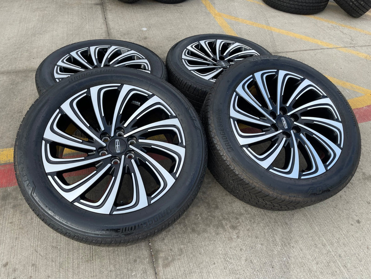 22" Lincoln Navigator OEM 10666 rims wheels BLACK LABEL 2025 2026 BRIDGESTONE Texas Truck Tire