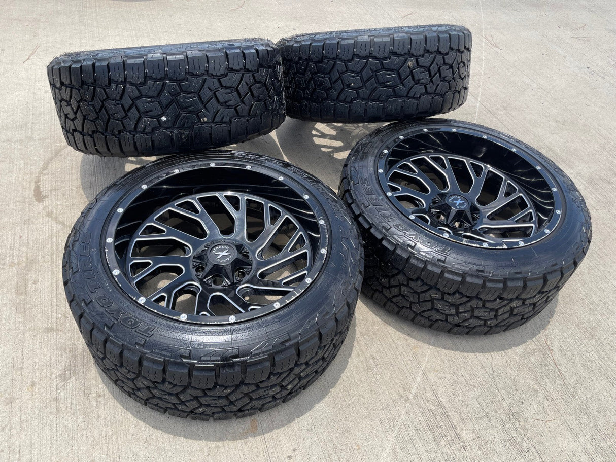 22x12 XTREME FORCE XF- 8 Chevy Silverado Ford F-150 RAM wheels rims 6x139 6x135 Texas Truck Tire