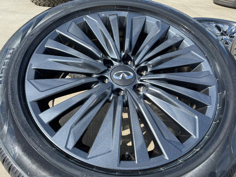 22" Infiniti QX80 QX56 Nissan Titan Armada OEM 94236 wheels rims PIRELLI NEW Texas Truck Tire
