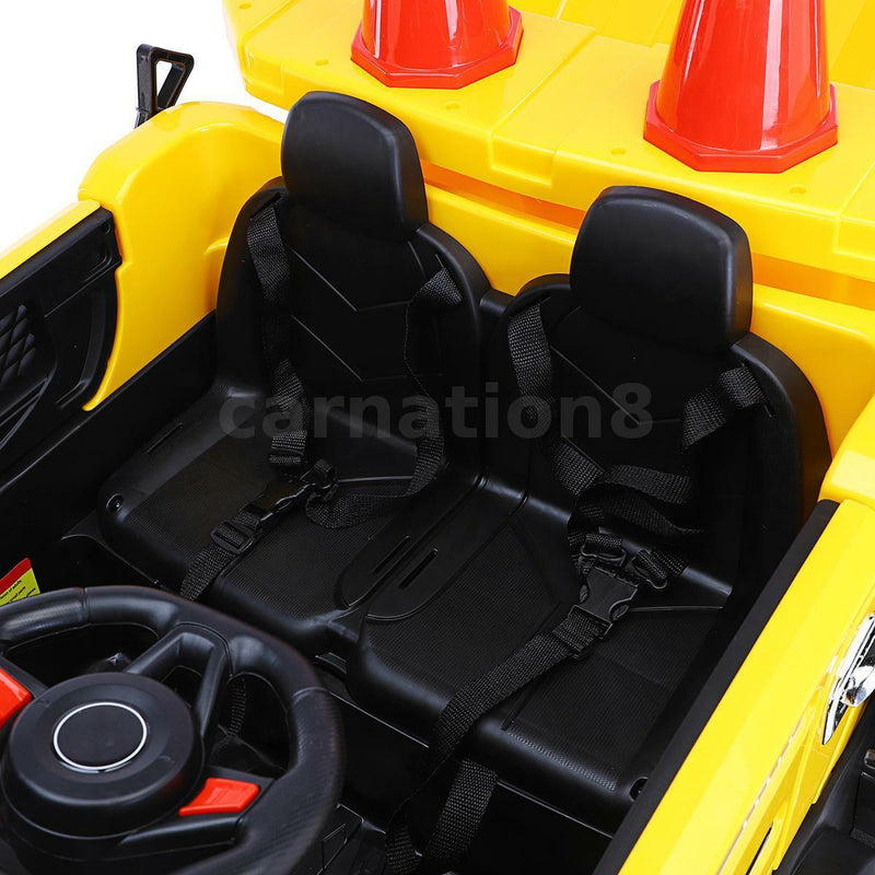 12V Four-wheel Drive Construction Truck 2.4G Remote Control/App Control Children's Electric Ride On Vehicle