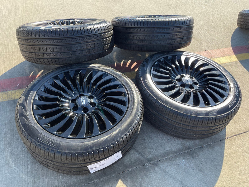 22" Lincoln Navigator OEM rims wheels 10179 Black Label tires PIRELLI NEW Texas Truck Tire