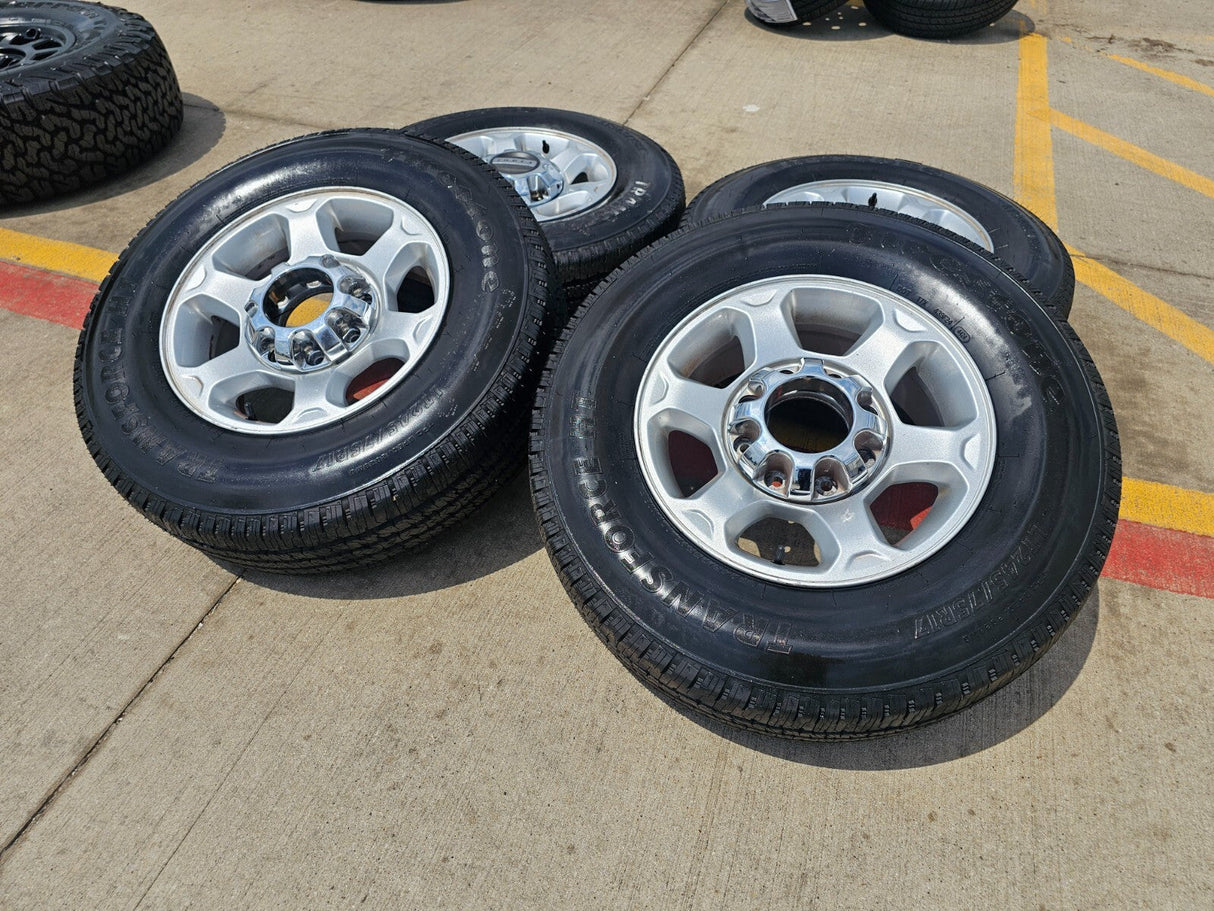 17" Ford F-250 F-350 OEM rims wheels 3950 tires FIRESTONE DISCOUNTED Texas Truck Tire