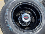 17" GMC Sierra Chevy Silverado 3500 Black Dually rims wheels OEM 5519 5520 NEW Texas Truck Tire