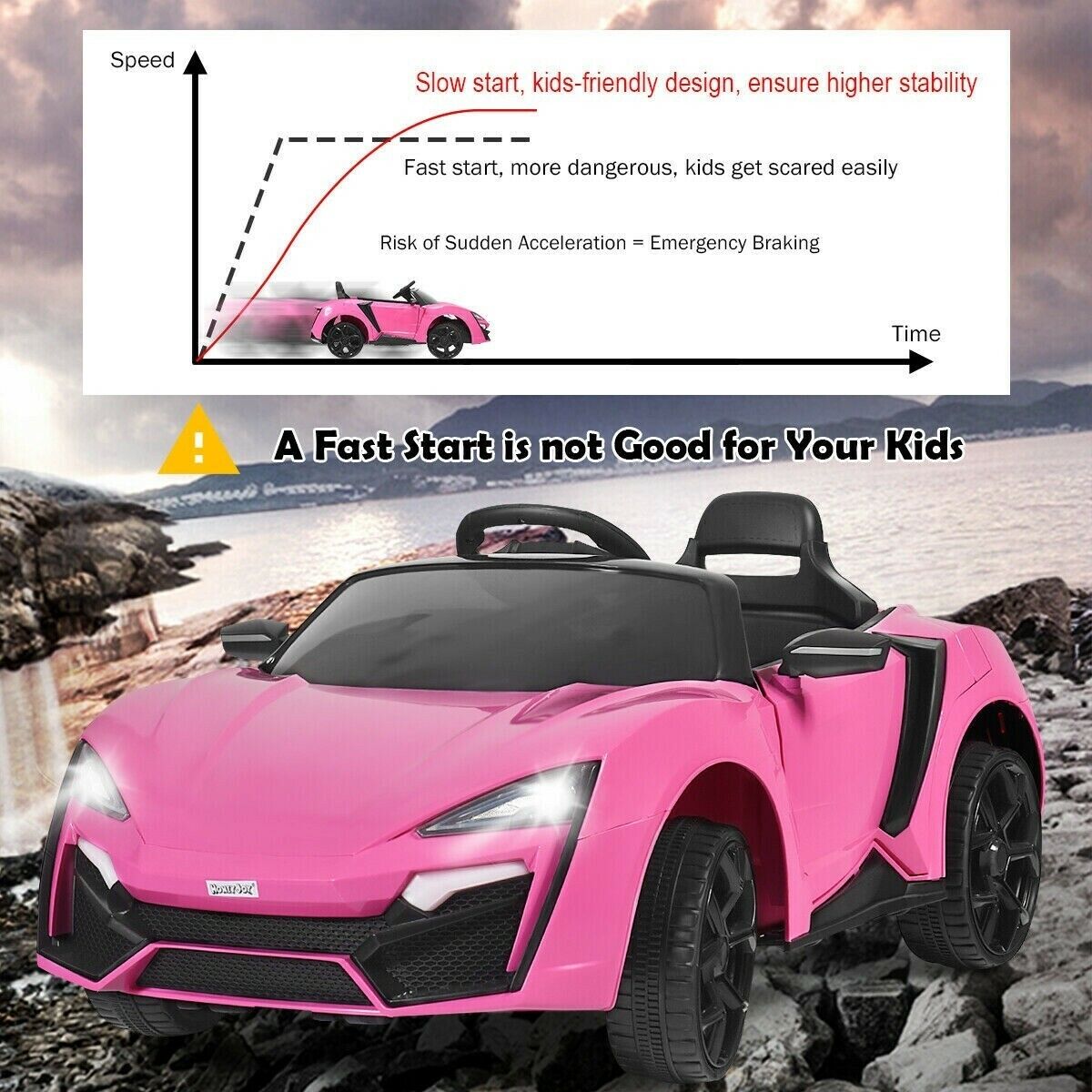 12V 2.4G Remote Control Electric Car with Illumination