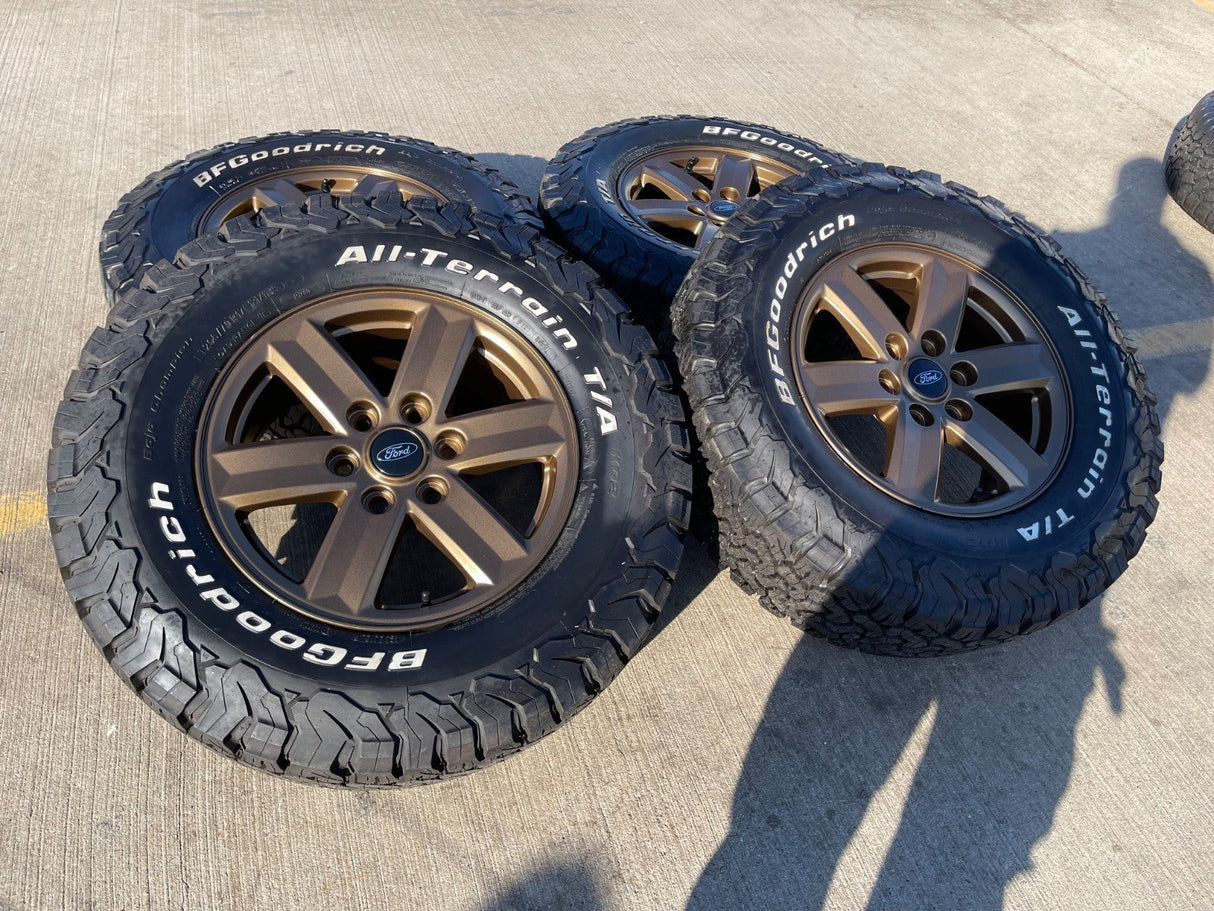 17" Ford F-150 BRONZE Tremor OEM 10339 rims wheels tires BFG KO2 A/T NEW Texas Truck Tire