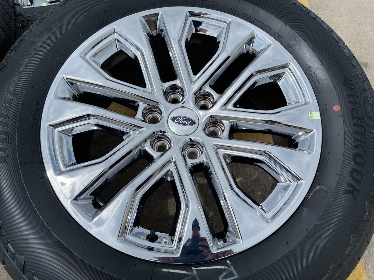 20" Ford F-150 LARIAT Limited OEM 10619 rims wheels CHROME Expedition 2026 NEW Texas Truck Tire