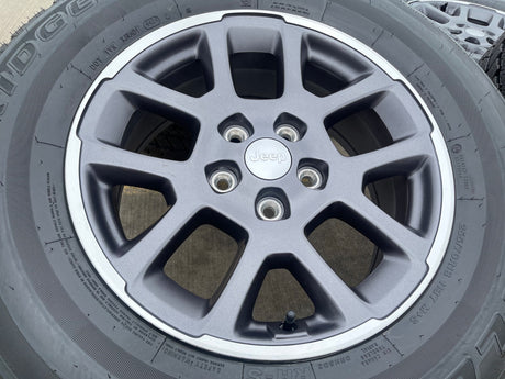 18" Jeep Gladiator Overland OEM wheels rims Wrangler 9241 tires BRIDGESTONE A/T Texas Truck Tire