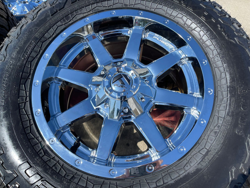 18x9 18" Fuel Maverick D536 Chevy Silverado F-150 RAM wheels rims 6x139 6x135 Texas Truck Tire