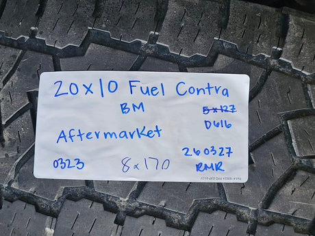 20x10 FUEL Contra D615 Ford F-250 F-350 rims wheels 8x170 -18 TOYO 35" Texas Truck Tire